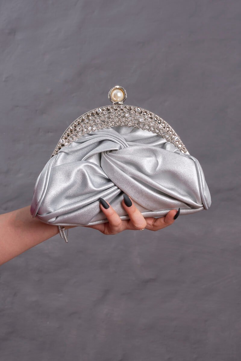 Rhinestone Decor Pearl-Embeded Bag