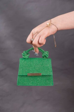 Avant-Garde Sequin Knotted Handbag