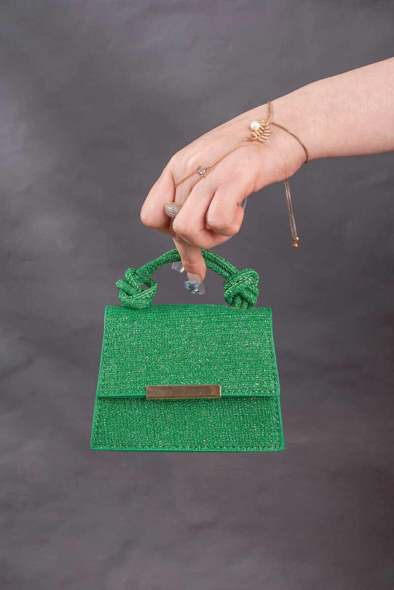 Avant-Garde Sequin Knotted Handbag