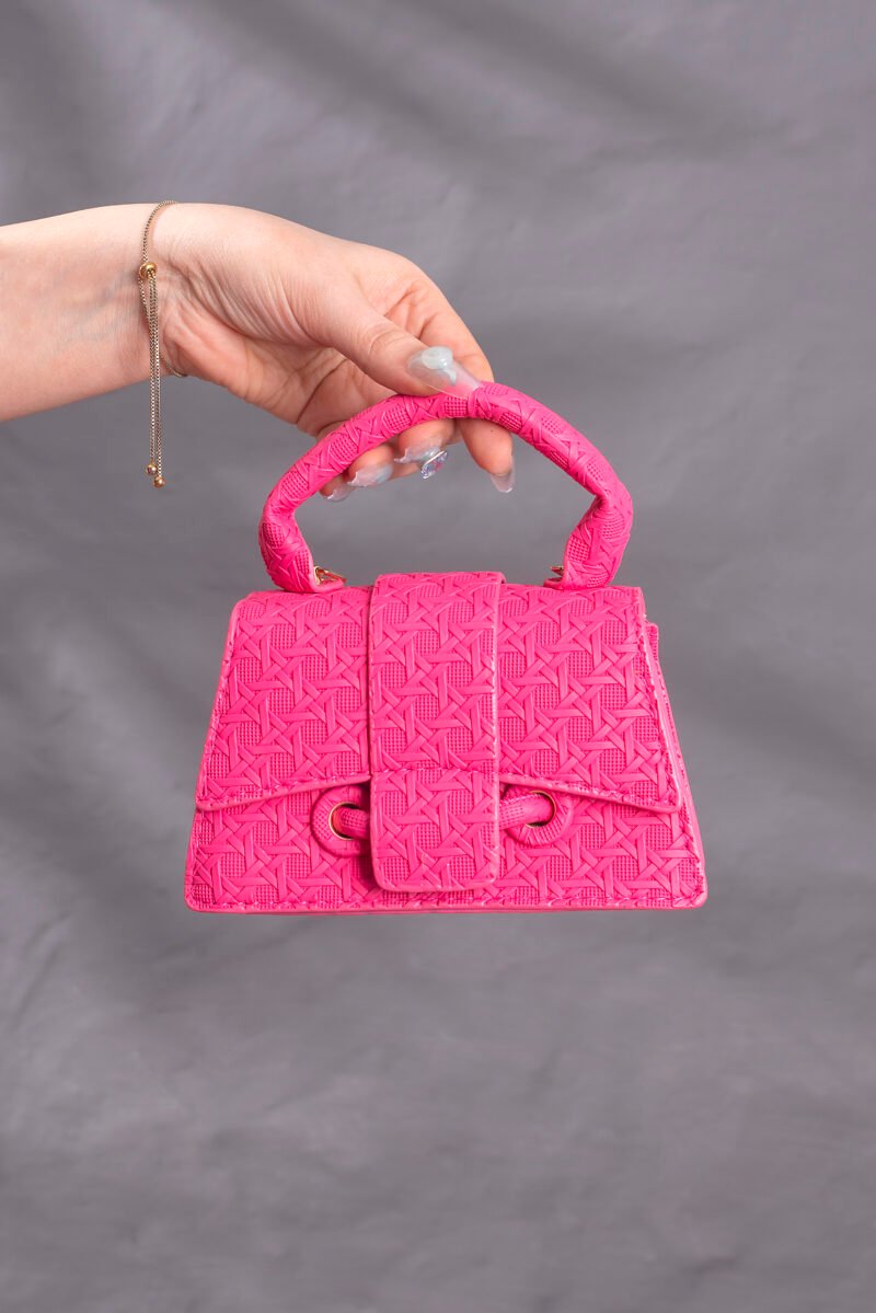 Mini Solid Color Pu Flip Cover Magnetic Top Handle