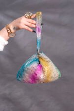 PVC Rhinestone Wallet Phone Holder Bag