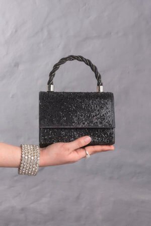 Luxury Shiny Black Versatile Handbag