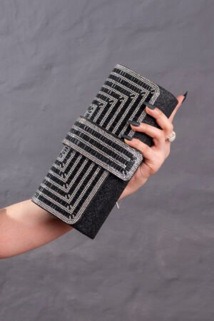 Rhinestone Decor Envelope Bag