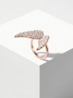 SAMAYRNG2026174 Rose Gold Stoned Wing-Inspired Ring